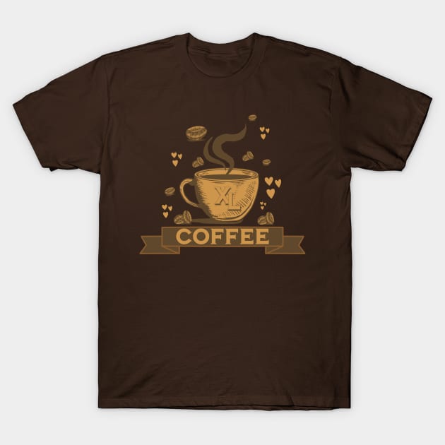 Extra Large Coffee T-Shirt by NICHE&NICHE